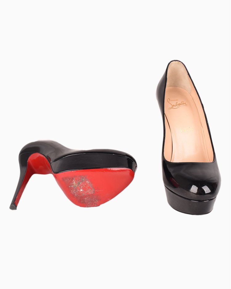 Sapato Louboutin Original Bianca Verniz Preto Feminino
